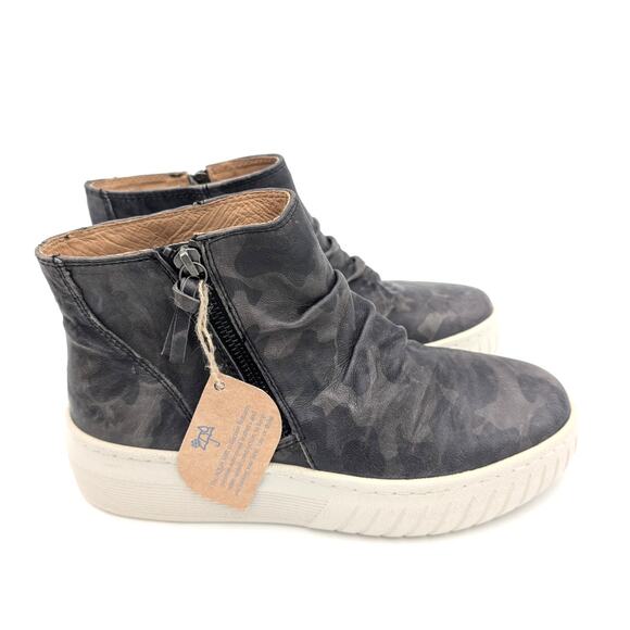 Sofft Portland Ankle Boots Leather Zip Up Women's Camo Gray Size US7.5M EU38 - Picture 4 of 12